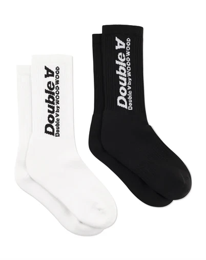 Wood Wood - WWRyder 2 Pack Strømper - Black/White